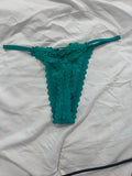 Maddie’s Worn VS Green Lace Thong Panty