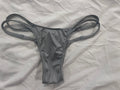 Maddie’s Worn VS Silver Satin Bling Thong Panty