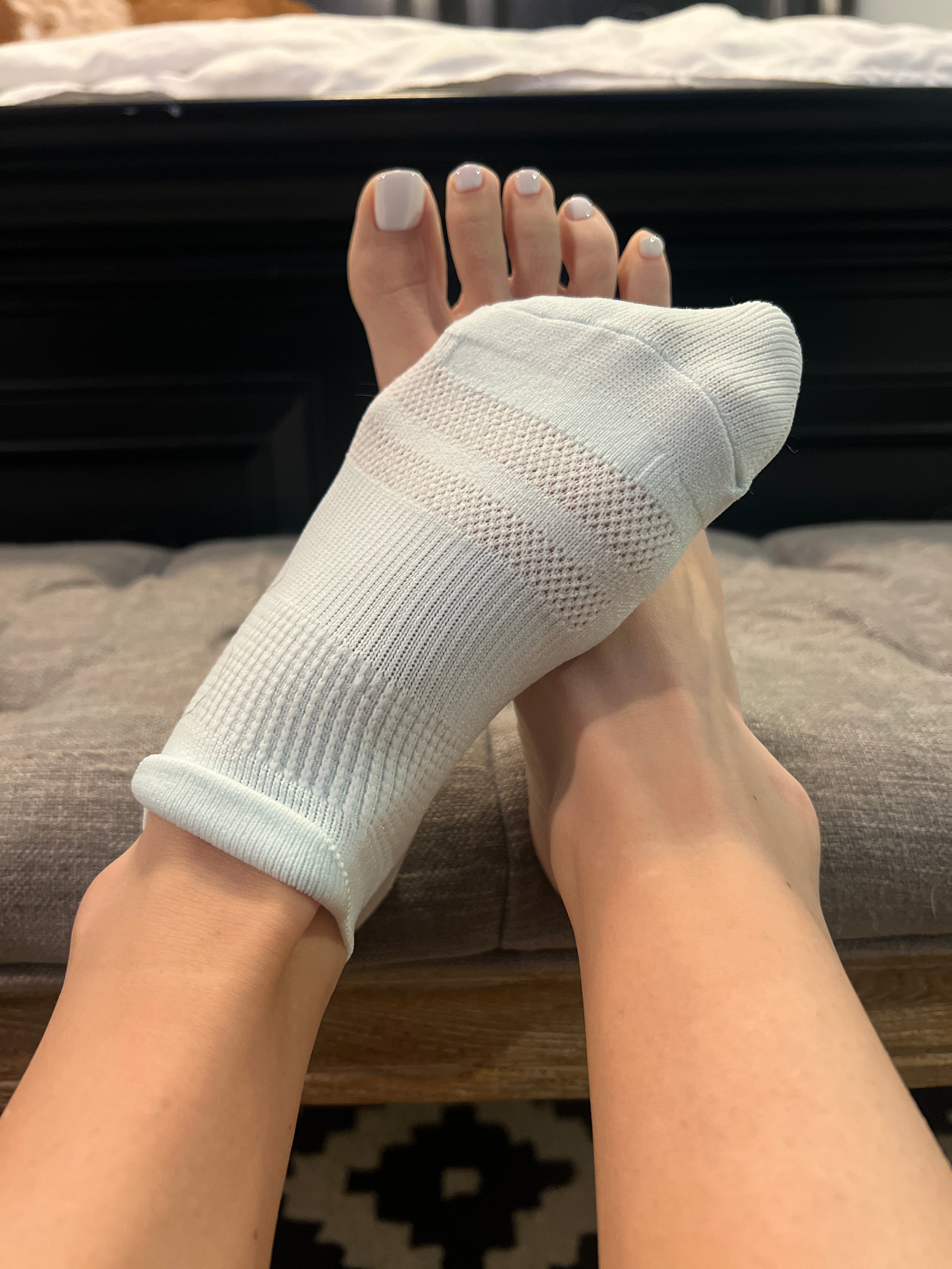 Maddie’s 48 Hour Worn Light Blue Peds Ankle Socks