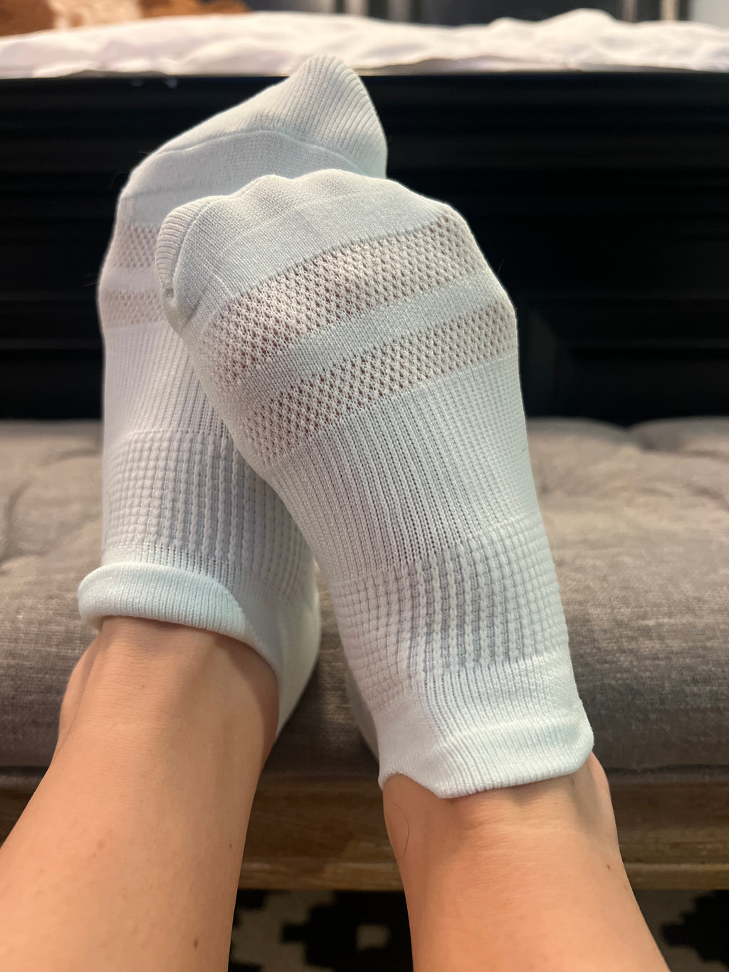 Maddie’s 48 Hour Worn Light Blue Peds Ankle Socks