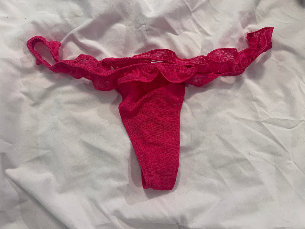 Maddie’s Worn VS Pink Ruffle Thong