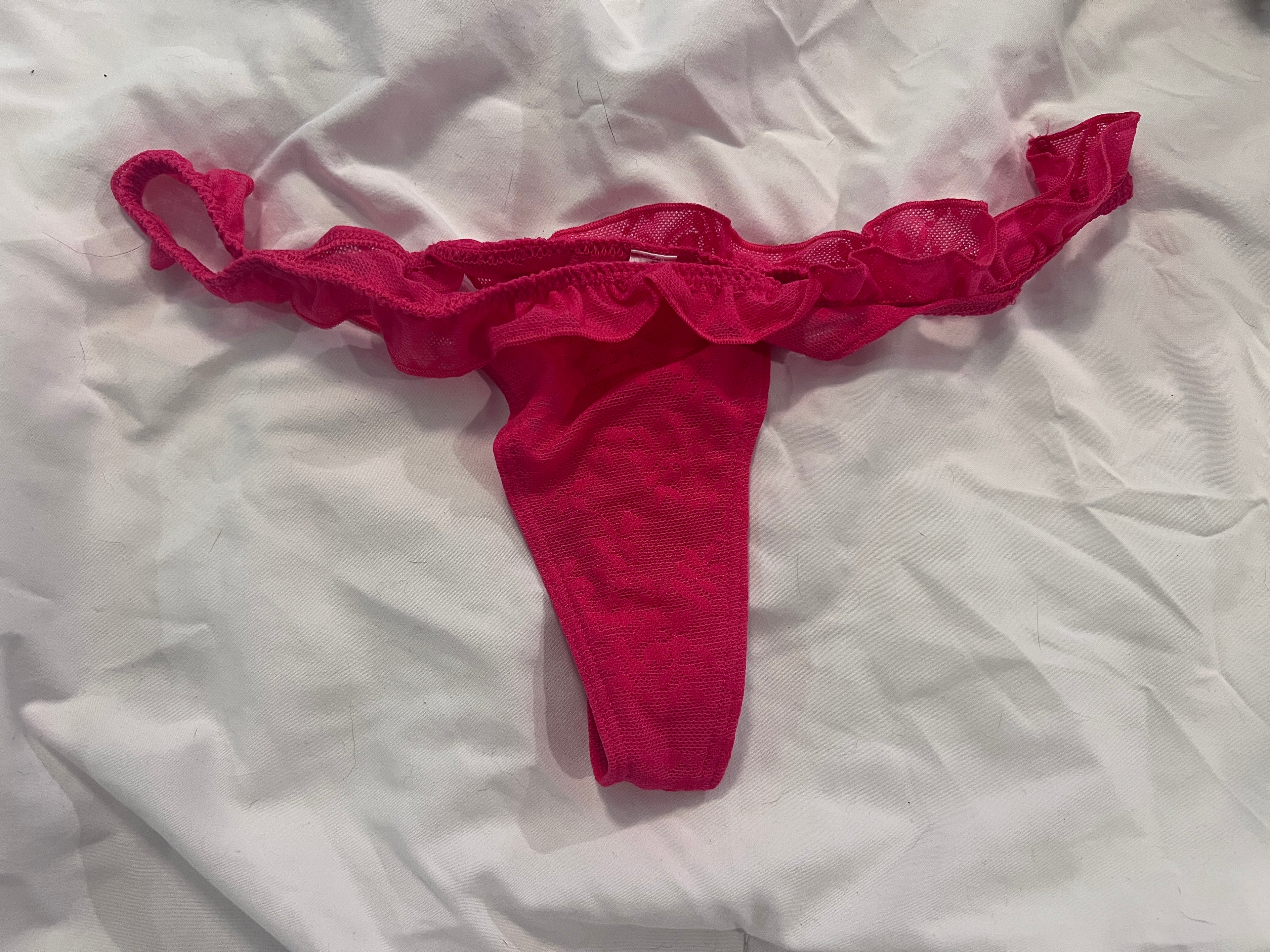 Maddie’s Worn VS Pink Ruffle Thong