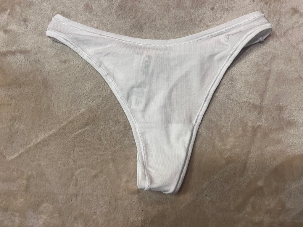 Maddie’s Worn VS white cotton Thong