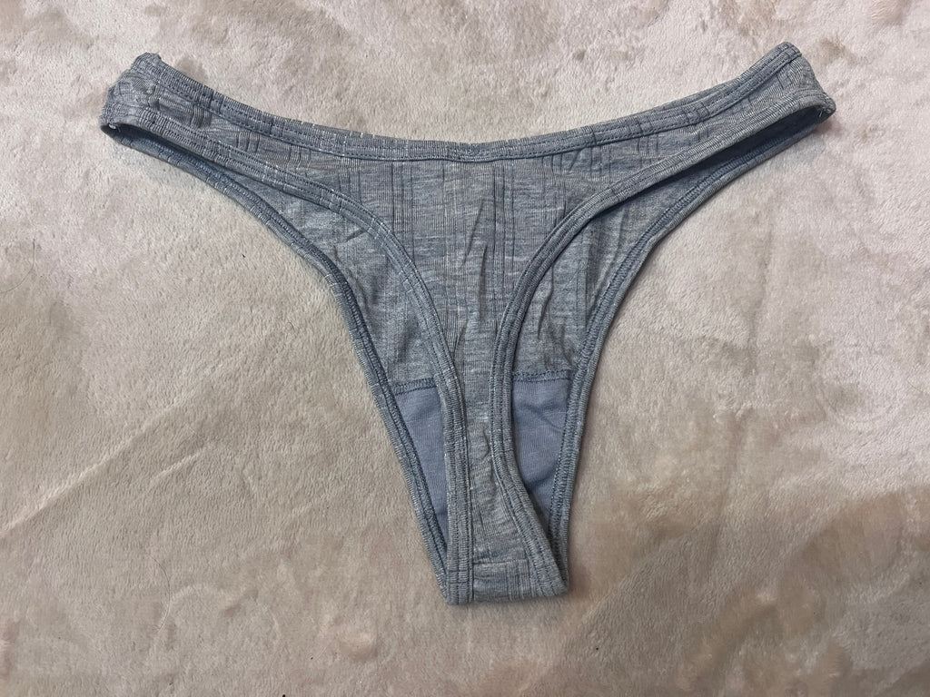 Maddie’s Worn VS gray cotton Thong
