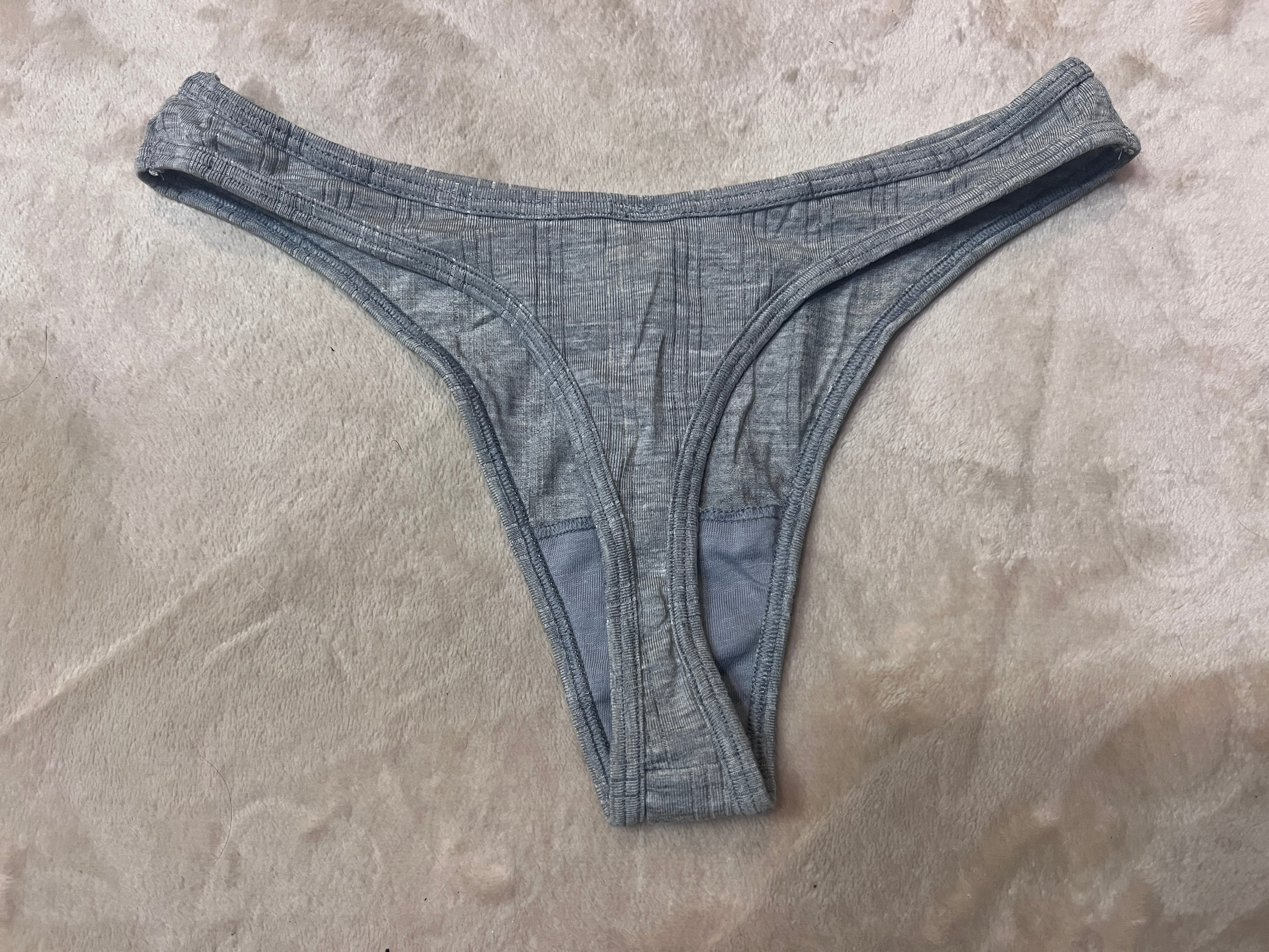 Maddie’s Worn VS gray cotton Thong