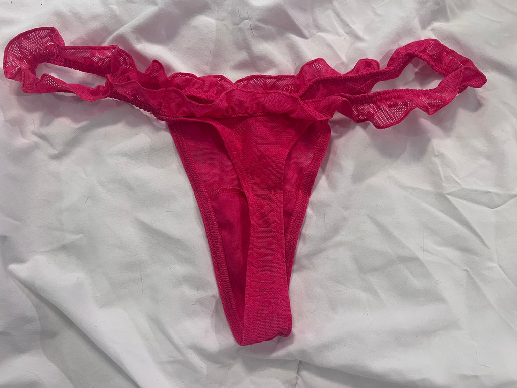 Maddie’s Worn VS Pink Ruffle Thong