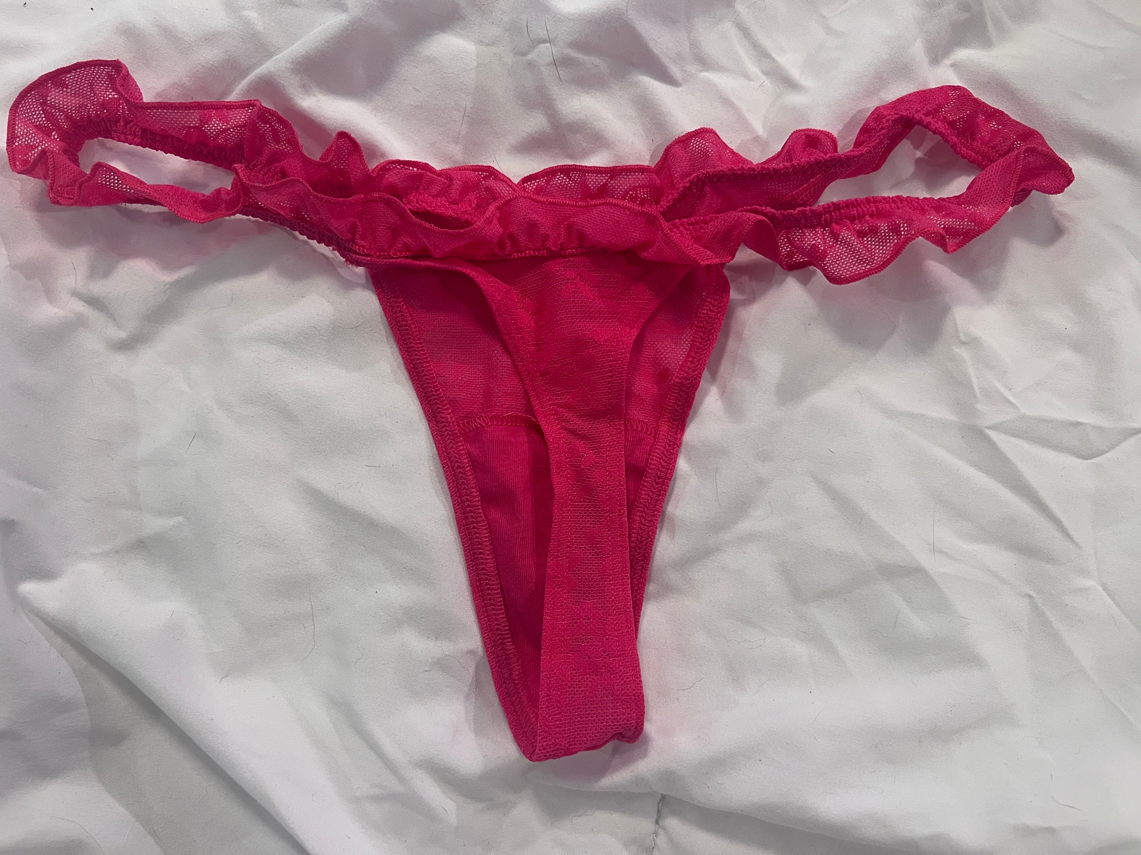 Maddie’s Worn VS Pink Ruffle Thong