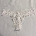 Maddie’s Worn VS white Lace Thong